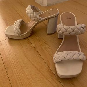 Target A New Day Cream Braided Heels